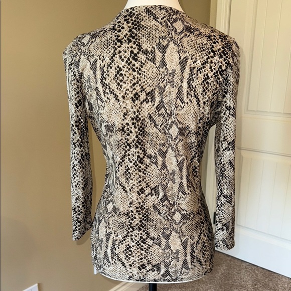 Liz Claiborne Blouse Snake Print Shirt Top Women's Size M - Picture 4 of 11